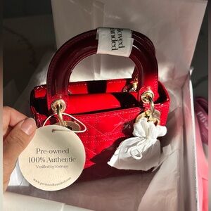 Mini Lady Dior  Dark cherry 🍒